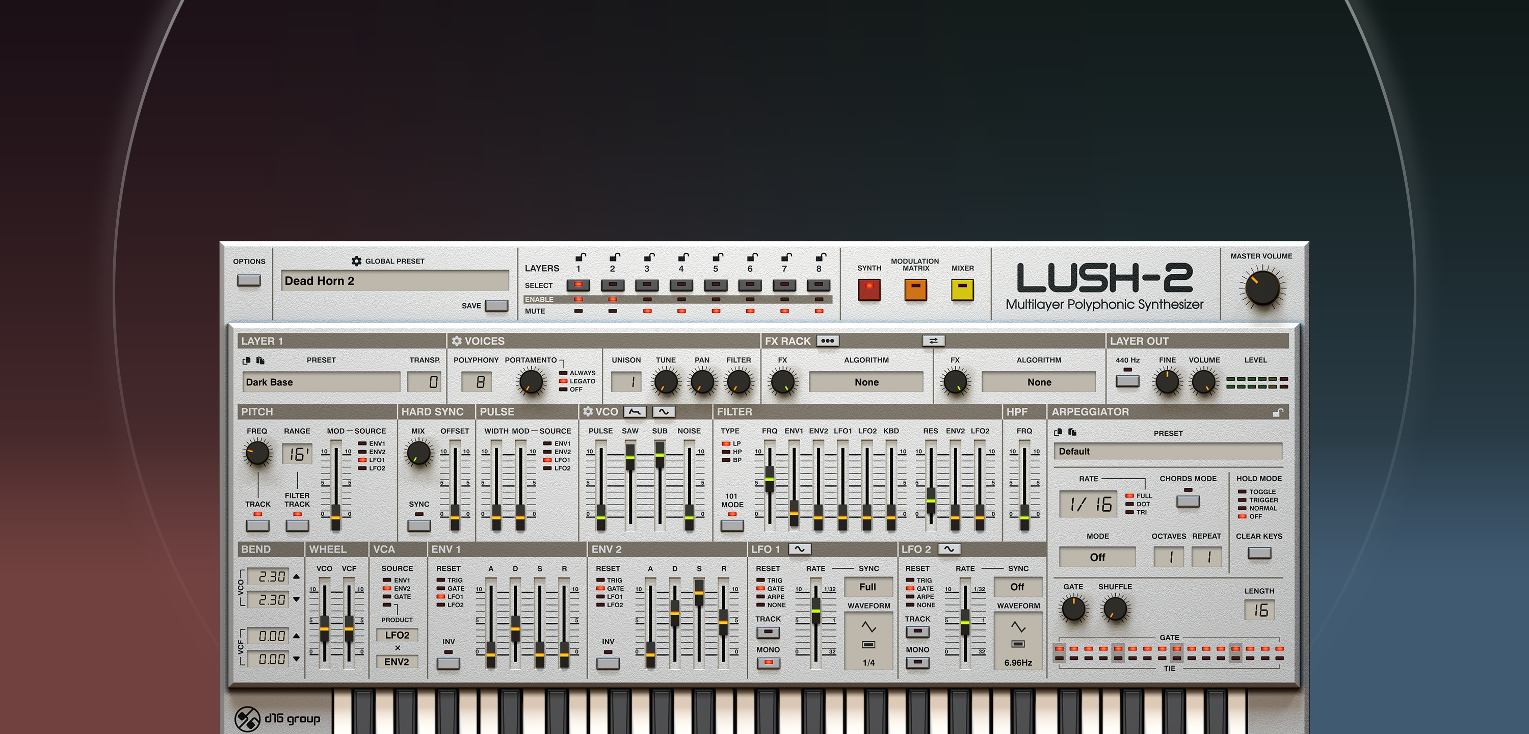 LUSH2, 6 SH-101 synths in one softsynth VST clone by D16 Group